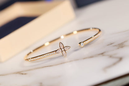 [Clara Jewels]IDYLLE GOLD OPEN BRACELET DIAMOND PAVED