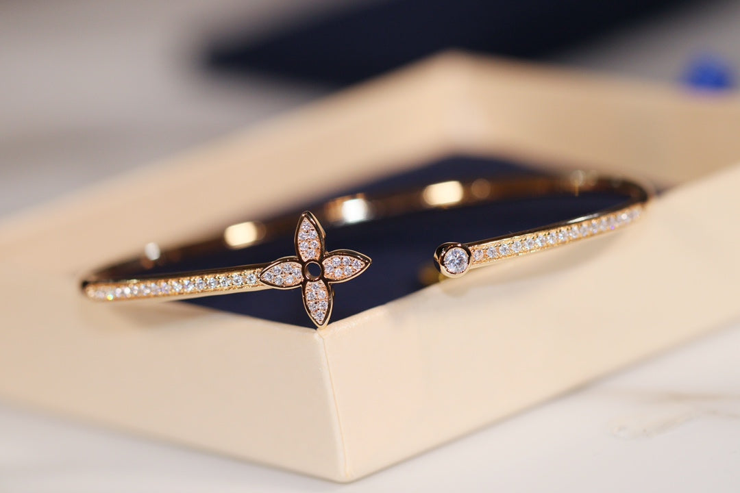 [Clara Jewels]IDYLLE GOLD OPEN BRACELET DIAMOND PAVED