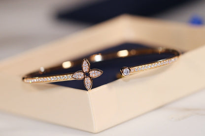 [Clara Jewels]IDYLLE GOLD OPEN BRACELET DIAMOND PAVED