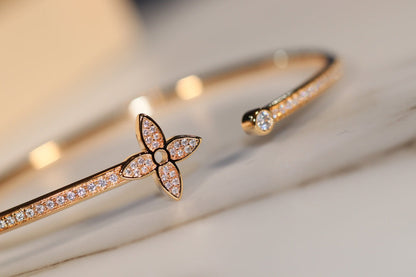 [Clara Jewels]IDYLLE GOLD OPEN BRACELET DIAMOND PAVED