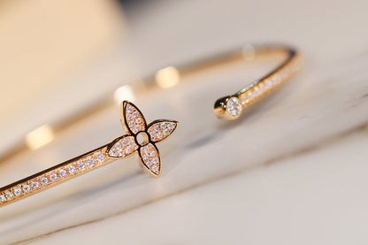[Clara Jewels]IDYLLE GOLD OPEN BRACELET DIAMOND PAVED