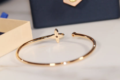 [Clara Jewels]IDYLLE GOLD OPEN BRACELET DIAMOND PAVED