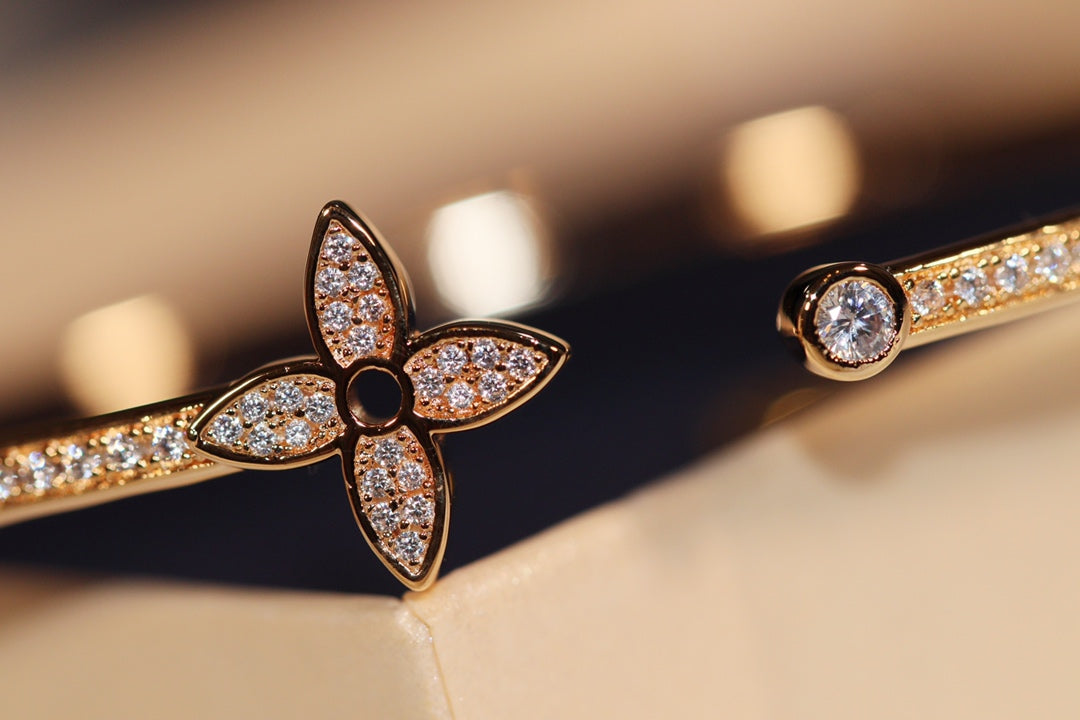 [Clara Jewels]IDYLLE GOLD OPEN BRACELET DIAMOND PAVED
