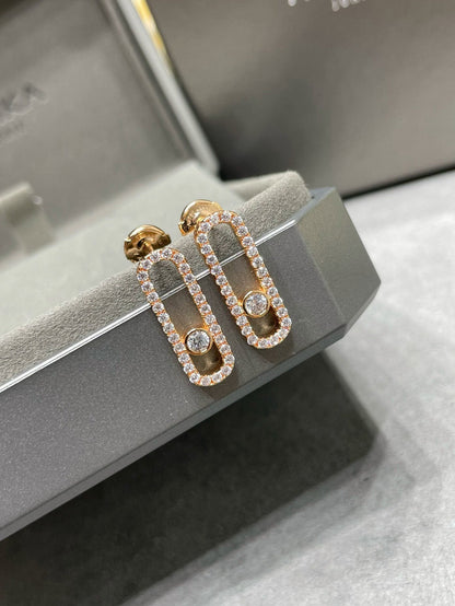 [Clara Jewely]MOVE UNO STUD DIAMOND PAVED EARRINGS