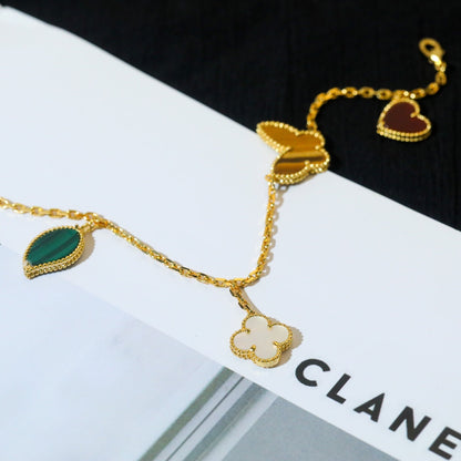 [Clara Jewels]LUCKY SPRING 5 MOTIF GOLD BRACELET