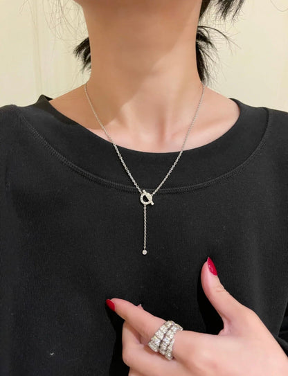 [Clara Jewels]FINESSE SILVER DIAMOND NECKLACE