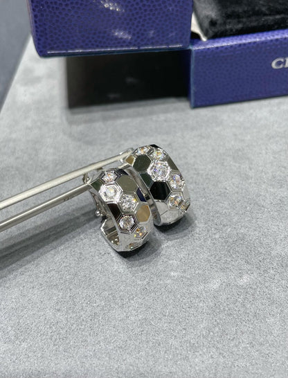 [Clara Jewels]BEE LOVE DIAMOND HOOP EARRINGS