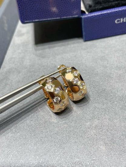 [Clara Jewels]BEE LOVE DIAMOND HOOP EARRINGS