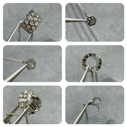[Clara Jewels]BEE LOVE DIAMOND PAVED 3 ROW NECKLACE