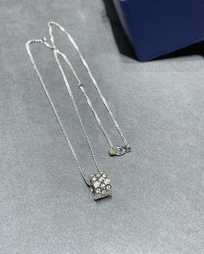 [Clara Jewels]BEE LOVE DIAMOND PAVED 3 ROW NECKLACE