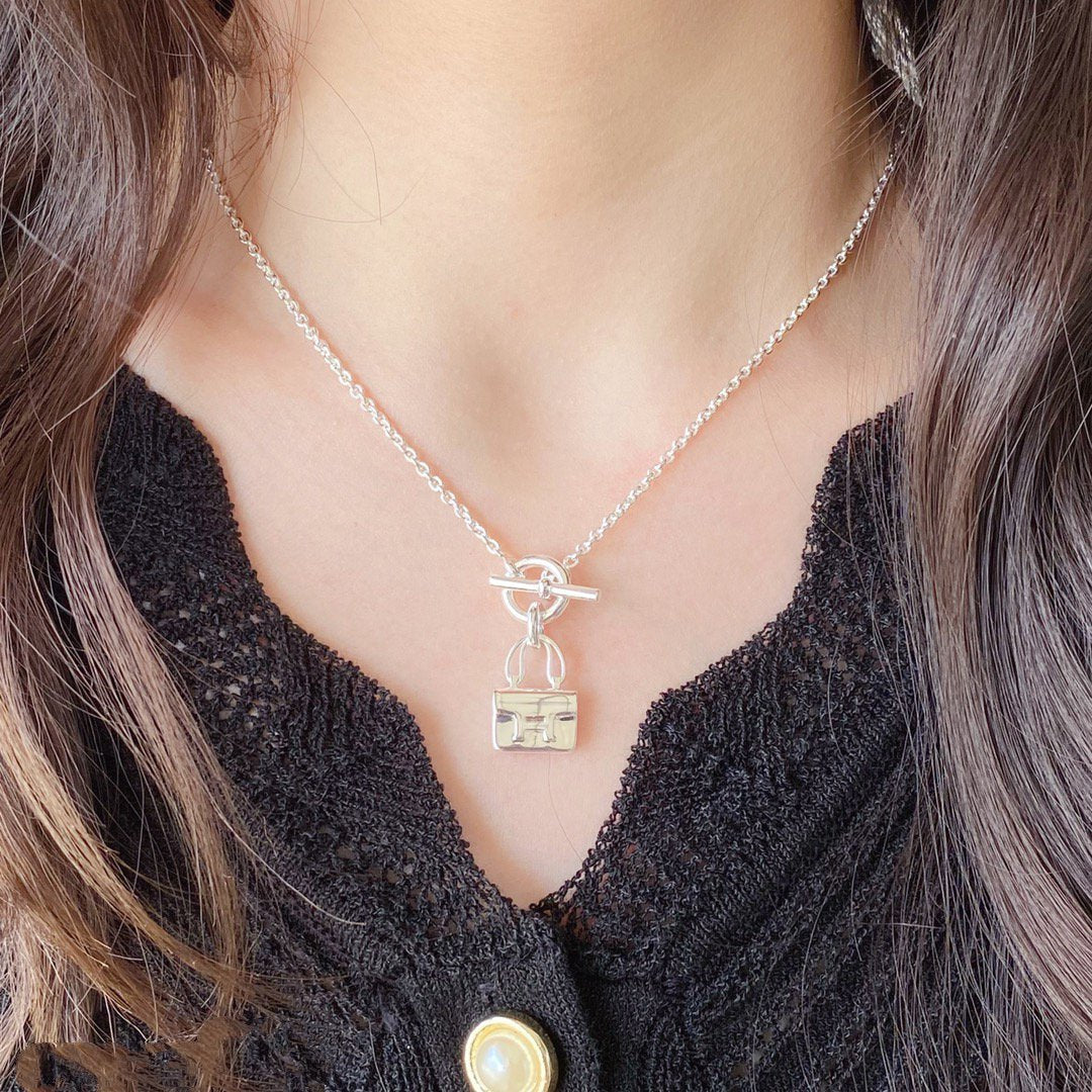 [Clara Jewels]CONSTANCE PEDANT SILVER NECKLACE