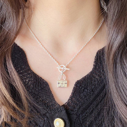 [Clara Jewels]CONSTANCE PEDANT SILVER NECKLACE