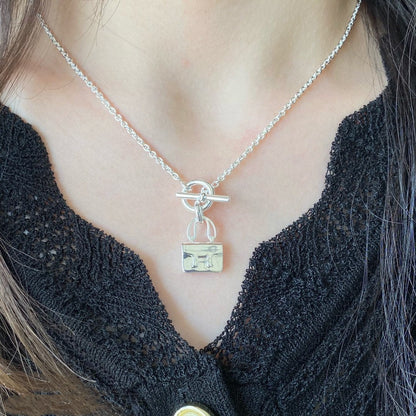 [Clara Jewels]CONSTANCE PEDANT SILVER NECKLACE
