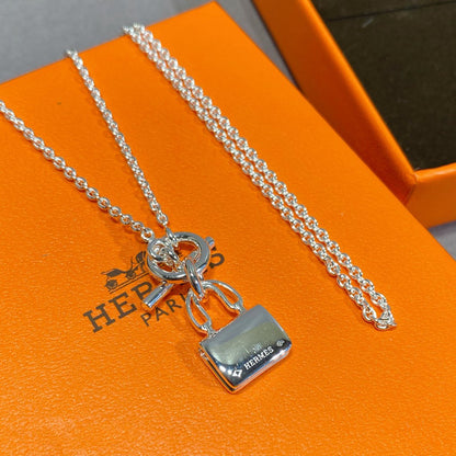 [Clara Jewels]CONSTANCE PEDANT SILVER NECKLACE
