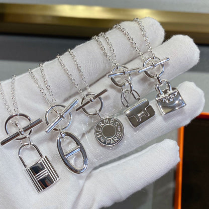 [Clara Jewels]CONSTANCE PEDANT SILVER NECKLACE