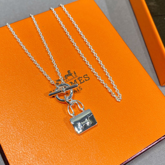 [Clara Jewels]CONSTANCE PEDANT SILVER NECKLACE