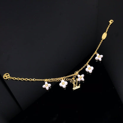 [Clara Jewels]LOGO 6 MOTIF STAR AND SUN GOLD BRACELET