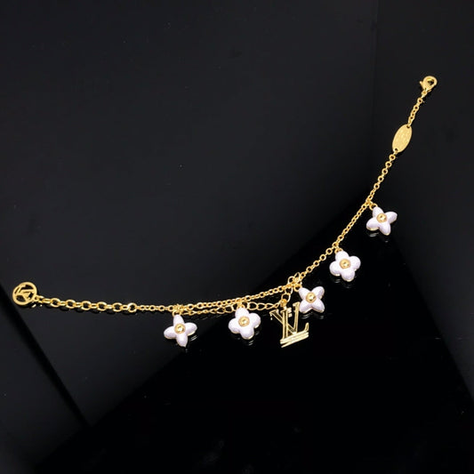 [Clara Jewels]LOGO 6 MOTIF STAR AND SUN GOLD BRACELET