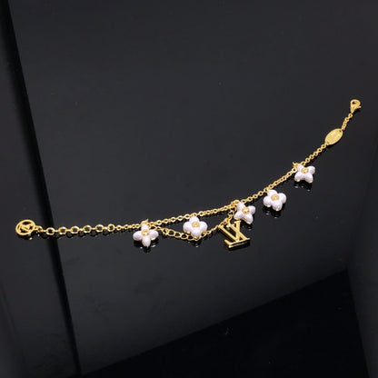 [Clara Jewels]LOGO 6 MOTIF STAR AND SUN GOLD BRACELET