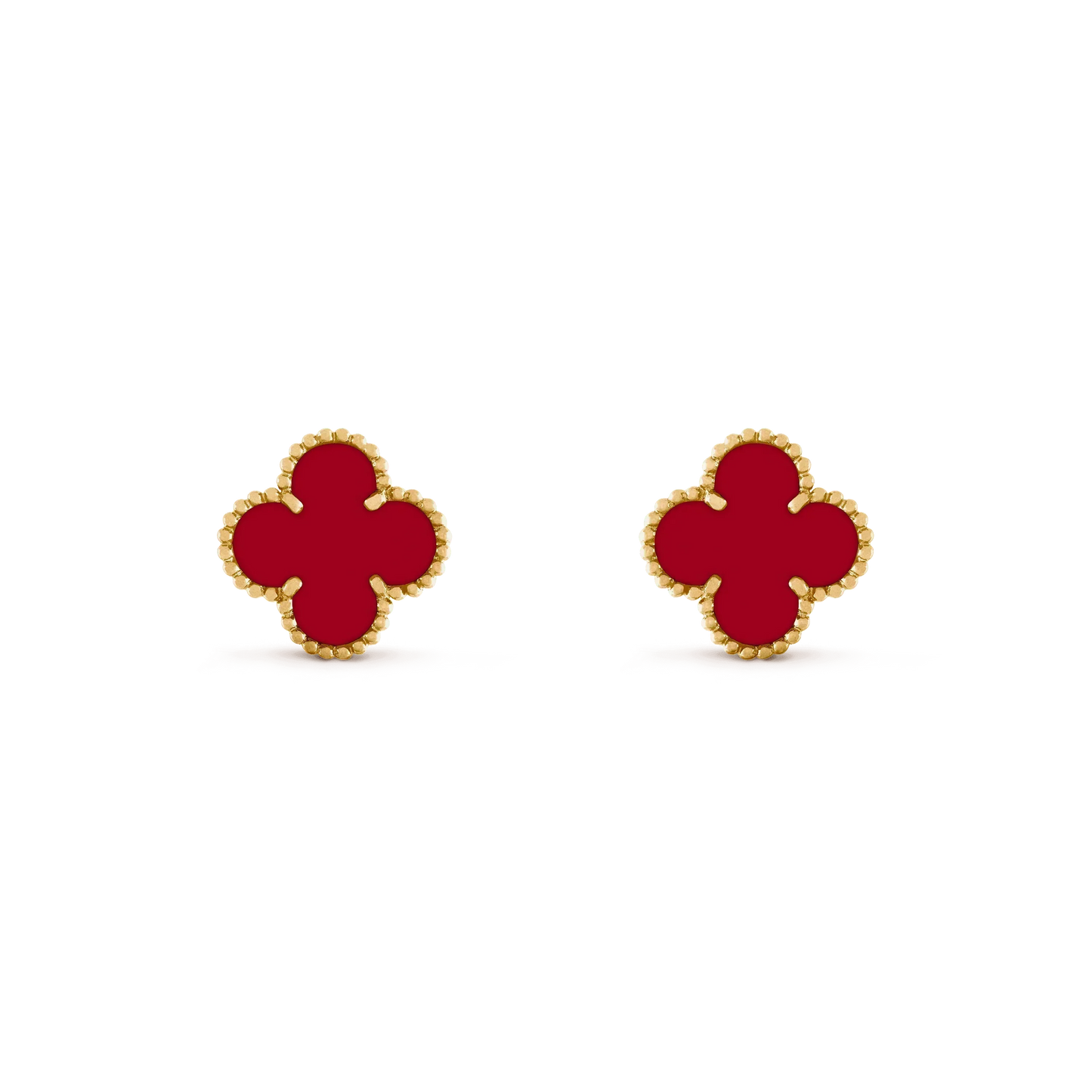 [Clara Jewels]CLOVER MEDIUM 1 MOTIFS CARNELIAN  EARRINGS