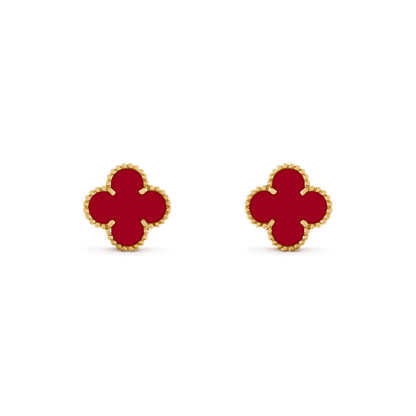 [Clara Jewels]CLOVER MEDIUM 1 MOTIFS CARNELIAN  EARRINGS
