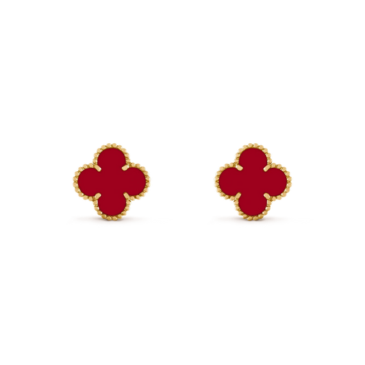 [Clara Jewels]CLOVER MEDIUM 1 MOTIFS CARNELIAN  EARRINGS