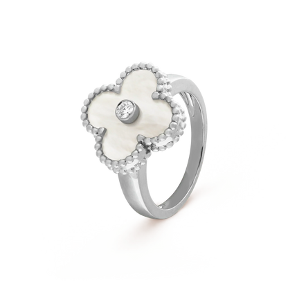 [Clara Jewels]CLOVER SILVER MOP DIAMOND RING