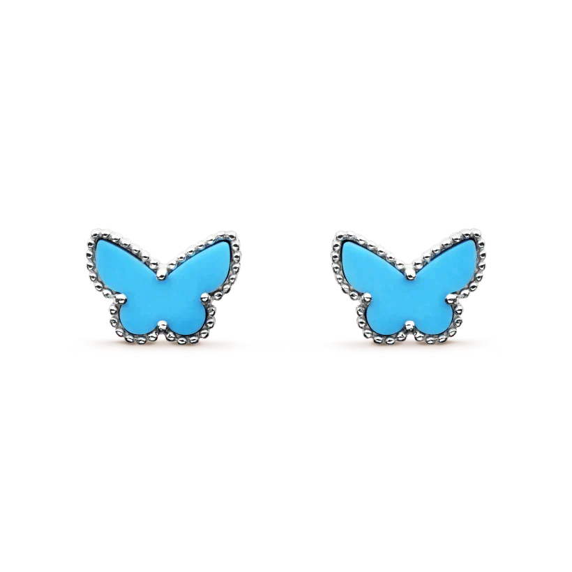 [Clara Jewels]BUTTERFLY TURQUOISE EARRINGS SILVER