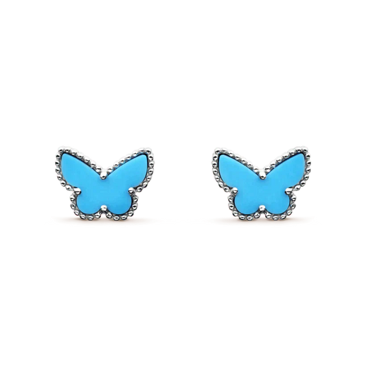 [Clara Jewels]BUTTERFLY TURQUOISE EARRINGS SILVER