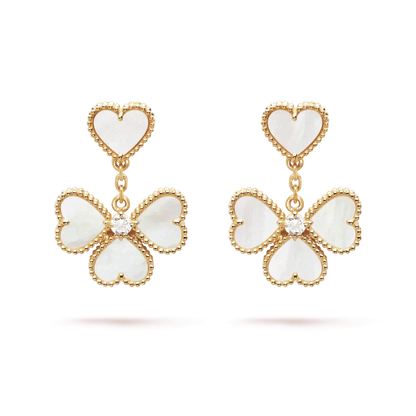 [Clara Jewels]CLOVER SWEET WHITE MOP EARRINGS