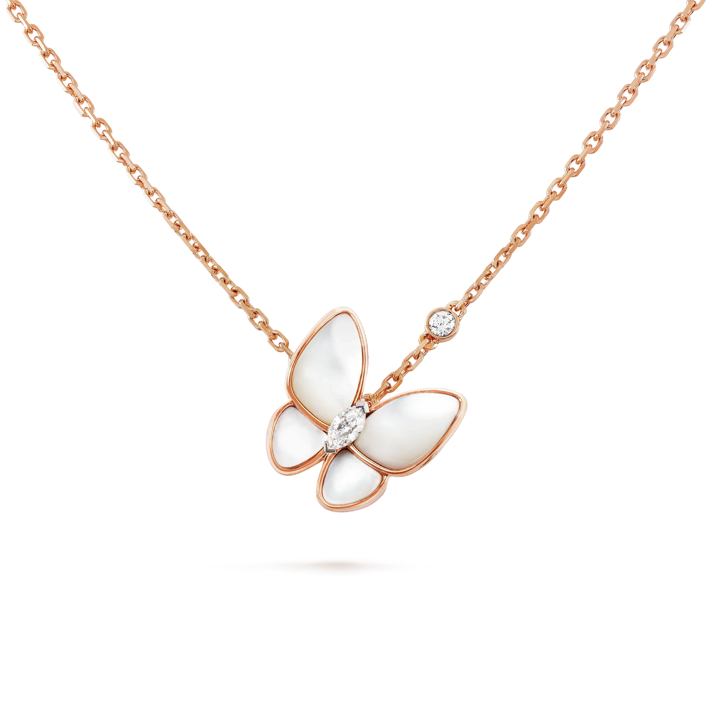 [Clara Jewels]BUTTERFLY MOP DIAMOND NECKLACE