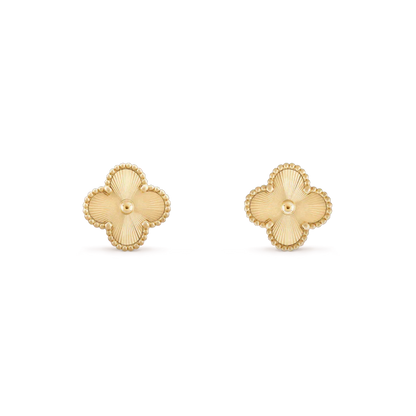 [Clara Jewels]CLOVER MINI 9.5MM LASER EARRINGS