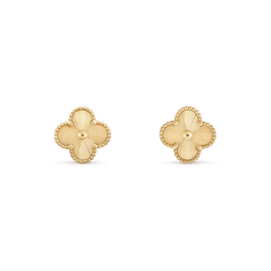[Clara Jewels]CLOVER MINI 9.5MM LASER EARRINGS