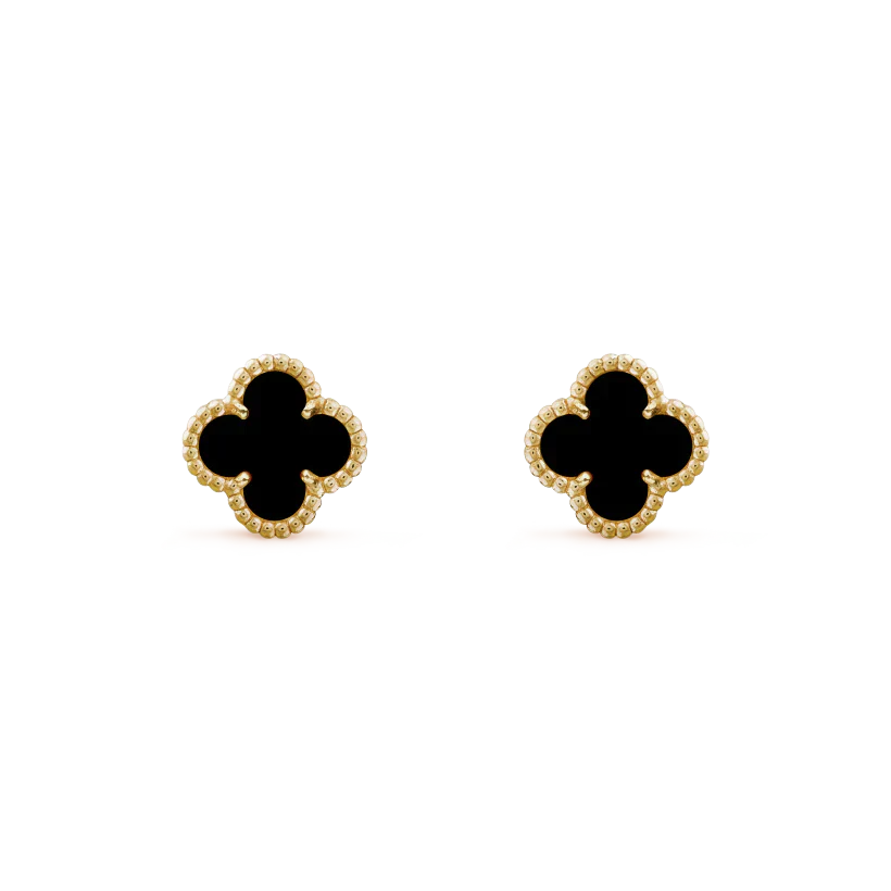 [Clara Jewels]CLOVER MINI 9.5MM BLACK MOP EARRINGS