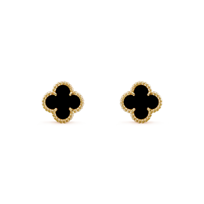 [Clara Jewels]CLOVER MINI 9.5MM BLACK MOP EARRINGS