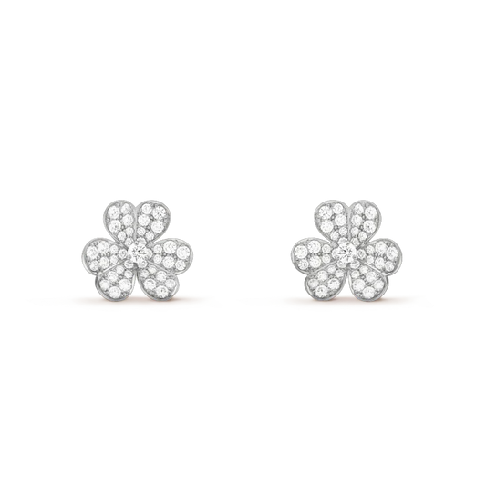 [Clara Jewels]CLOVER COMOS DIAMOND EARRINGS SILVER