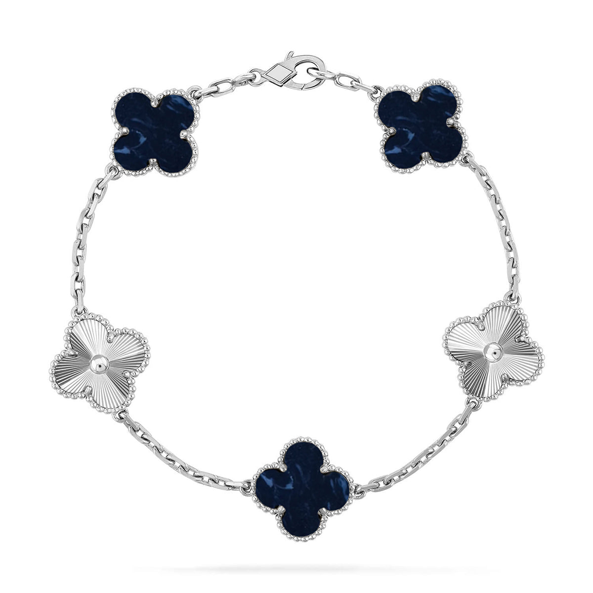 [Clara Jewels]CLOVER 5 MOTIF PIETERSITE BRACELET COLLECTION