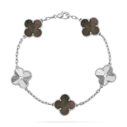 [Clara Jewels] CLOVER 5 MOTIF GRAY MOP BRACELET COLLECTION