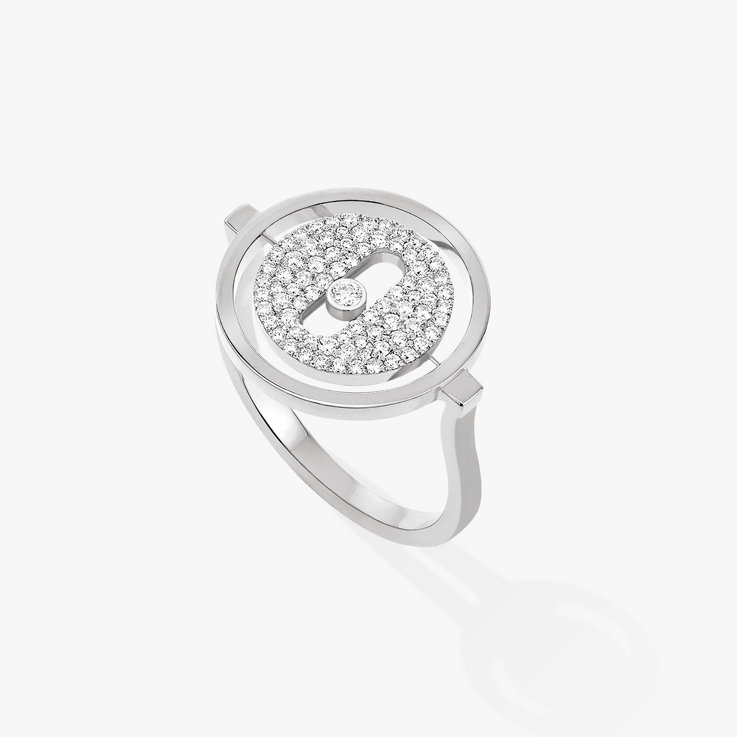 [Clara Jewely]LUCKY MOVE PAVED SILVER DIAMOND RING