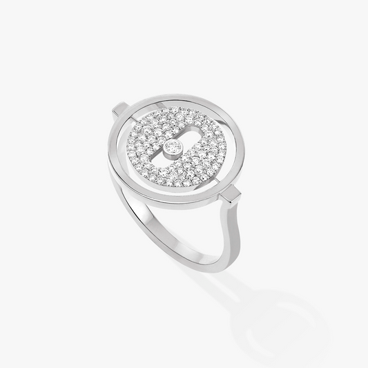 [Clara Jewely]LUCKY MOVE PAVED SILVER DIAMOND RING