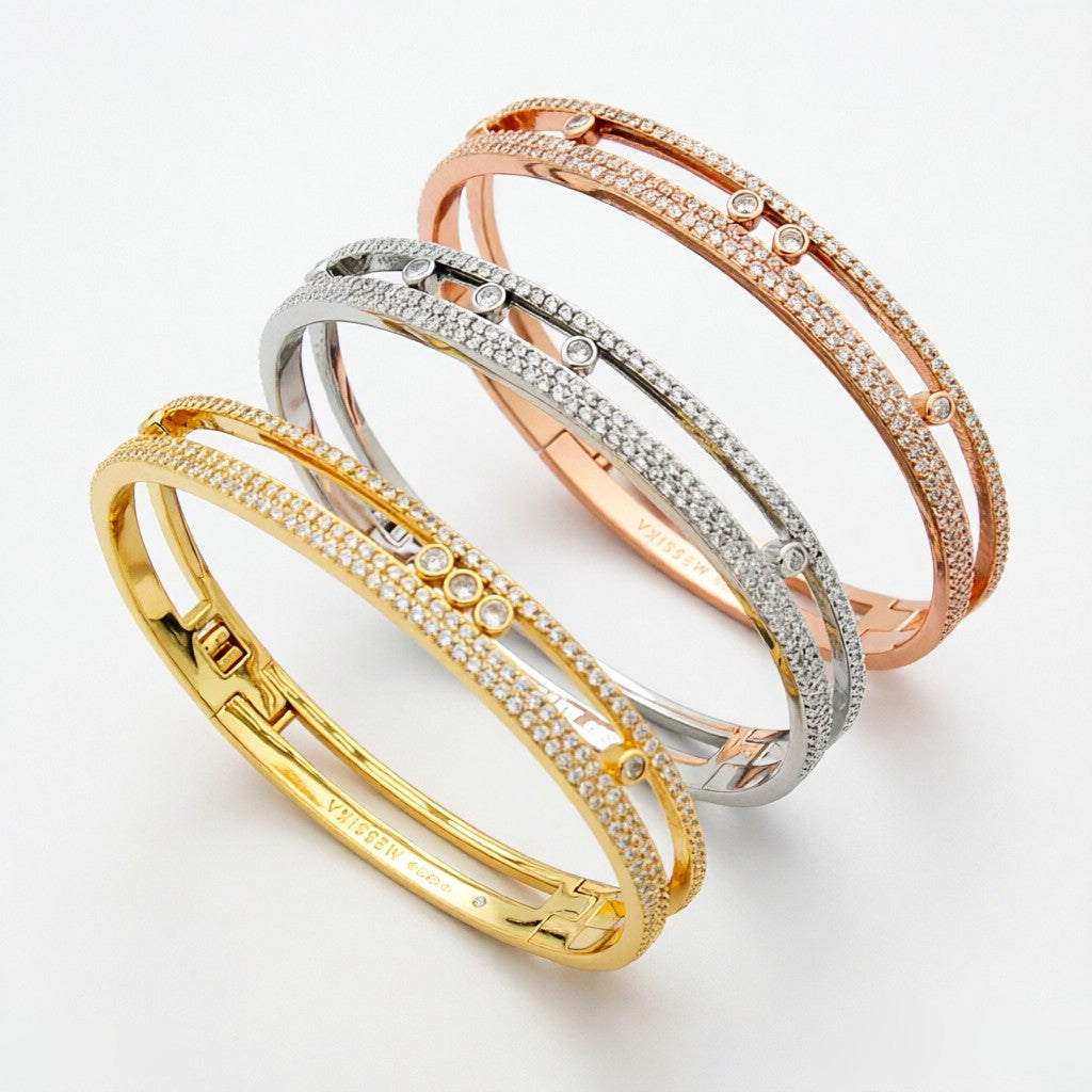 [Clara Jewely]Move Romane pav茅 bangle