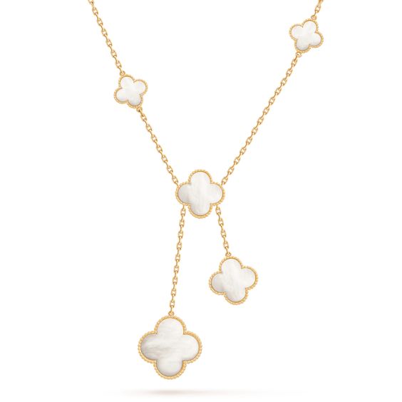 [Clara Jewels]CLOVER MOTHER OF PEARL NECKLACE 6 MOTIF