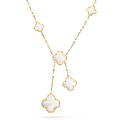 [Clara Jewels]CLOVER MOTHER OF PEARL NECKLACE 6 MOTIF