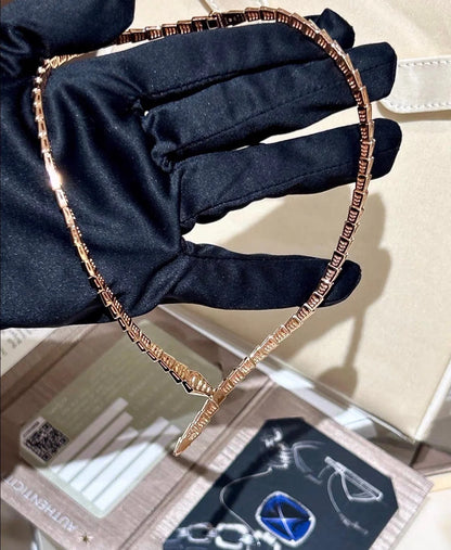 [Clara Jewels] SERPENTI VIPER SERIES ROSE GOLD SNAKE NECKLACE