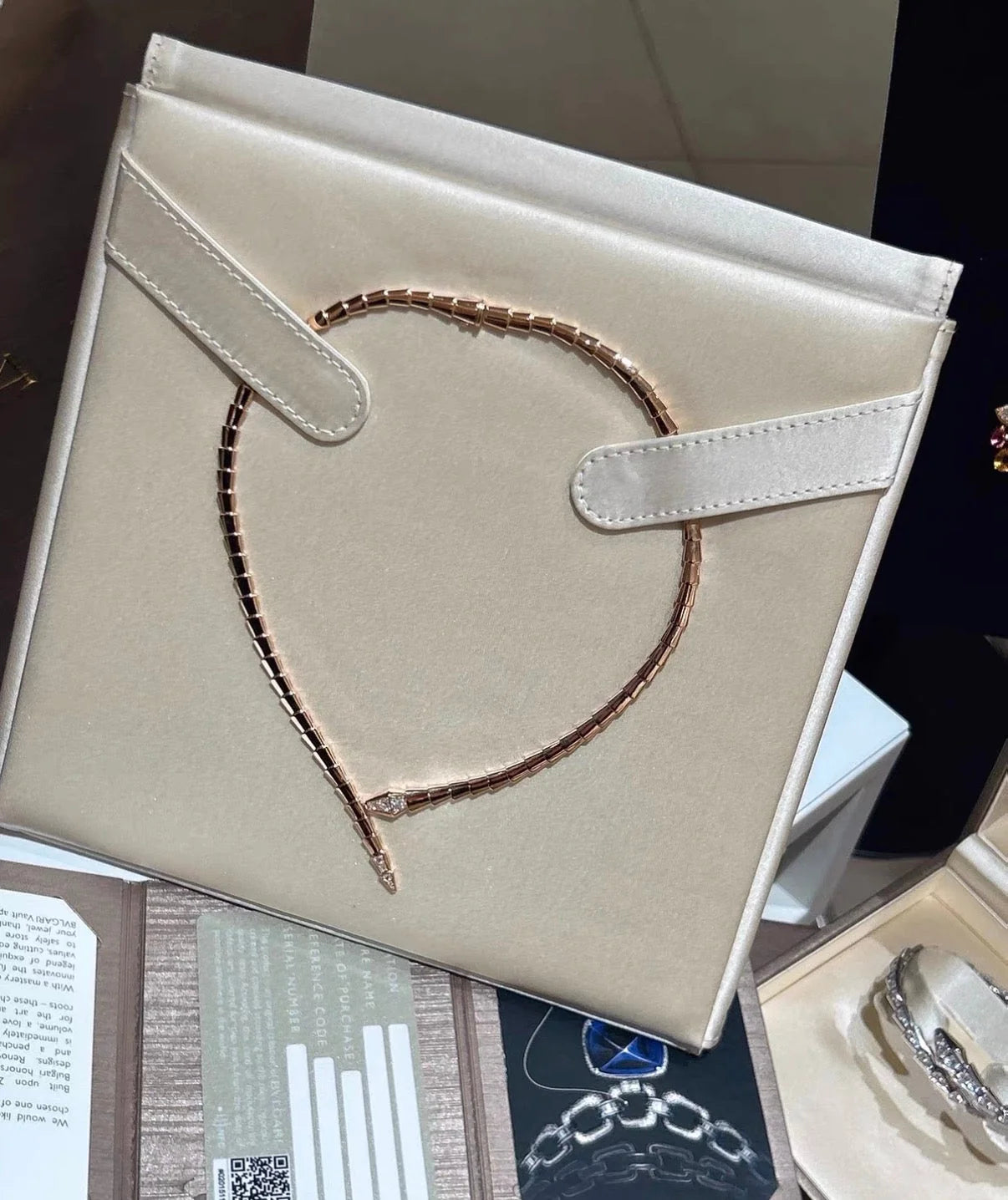 [Clara Jewels] SERPENTI VIPER SERIES ROSE GOLD SNAKE NECKLACE