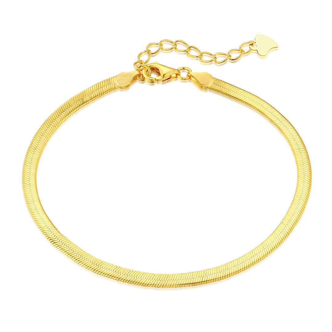 [Clara Jewels]Flat Snake Bone Chain Blade Necklace