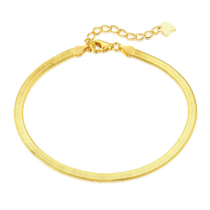 [Clara Jewels]Flat Snake Bone Chain Blade Necklace