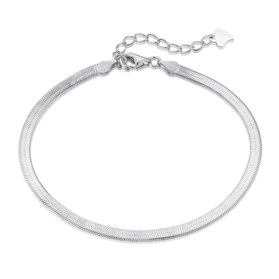 [Clara Jewels]Flat Snake Bone Chain Blade Necklace