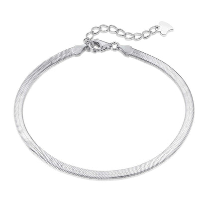 [Clara Jewels]Flat Snake Bone Chain Blade Necklace