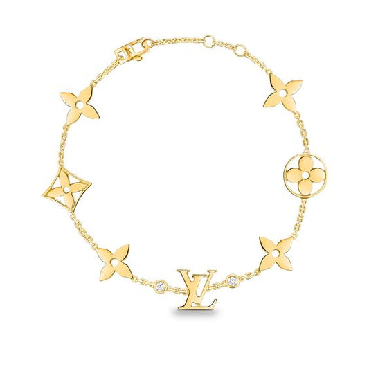 [Clara Jewels]STAR AND SUN 7 MOTIFS GOLD BRACELET